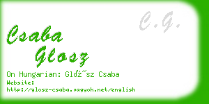 csaba glosz business card